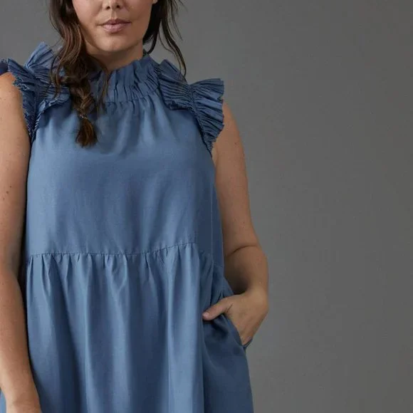 Anthropologie Lucena Tiered Ruffled Maxi Dress